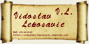 Vidoslav Leposavić vizit kartica